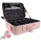 Professional Makeup Organizer Bag for Women PU Leather